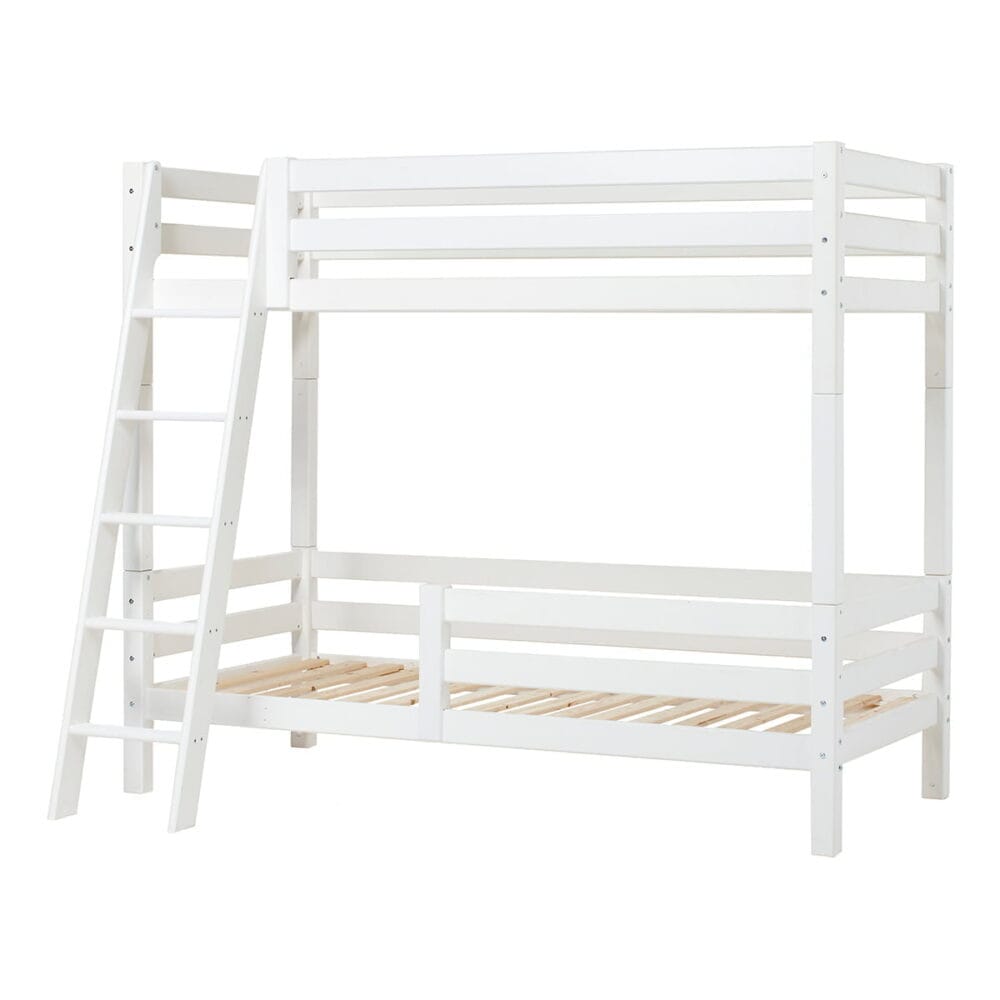 Hoppekids ECO Luxury Hoog Stapelbed met uitvalbeveiliging en schuine trap