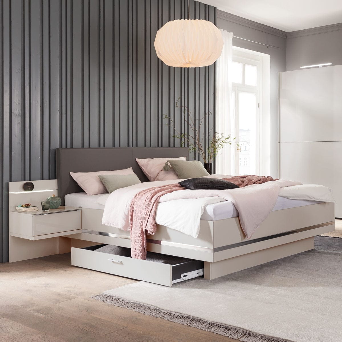 Concept Me Nolte creme bruin bed met opbergruimte