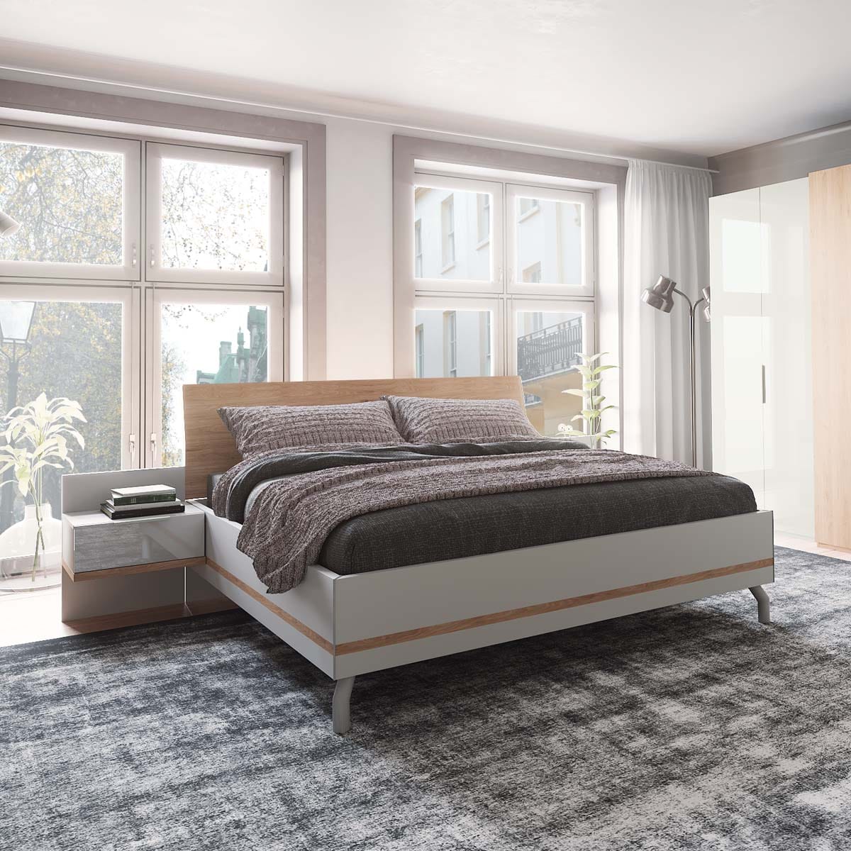 Concept Me Nolte hout wit bed