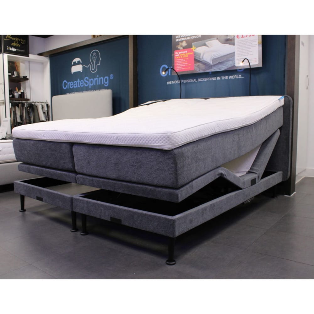Boxspring gouda eletrisch in showroom