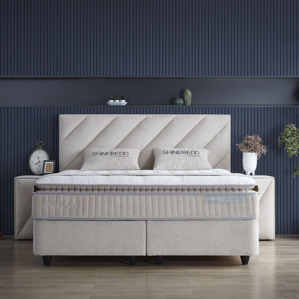 Skybedd Opbergboxspring Shinebedd