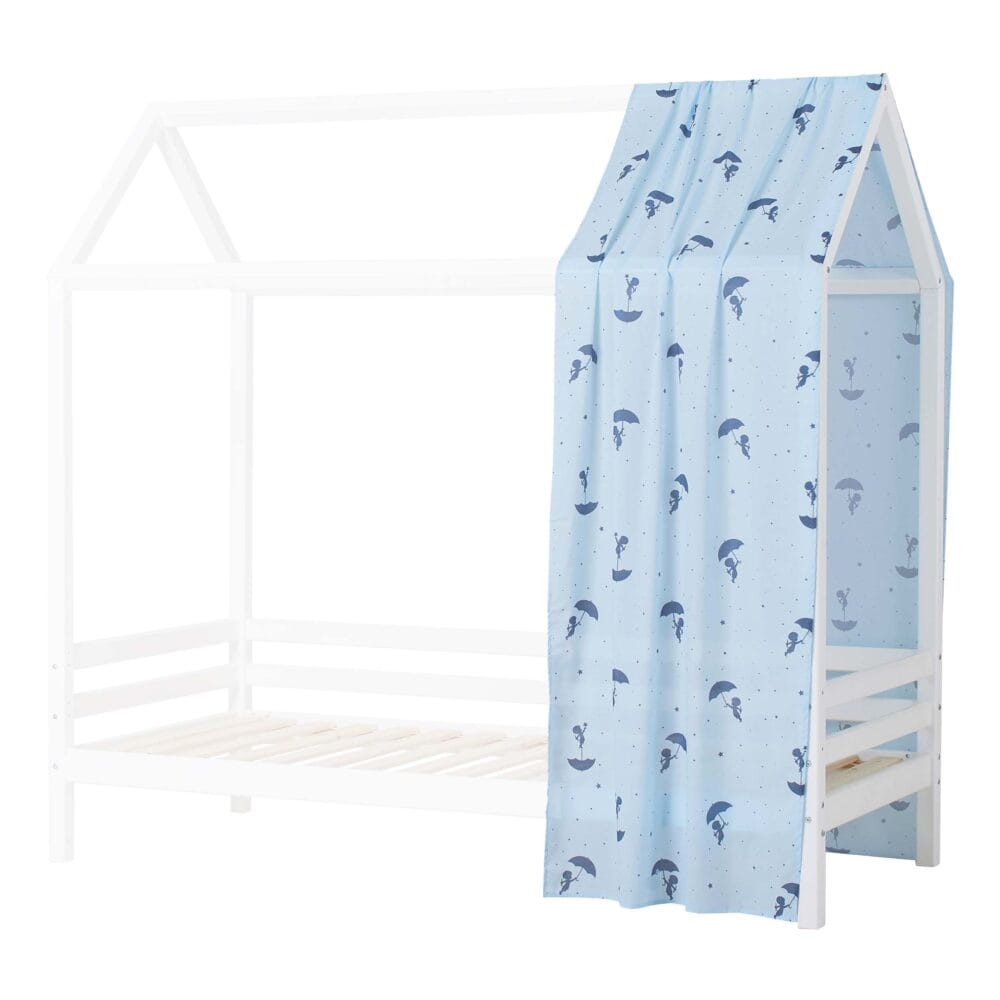 Hoppekids Ole Lukoie blauw bedhuisgordijn