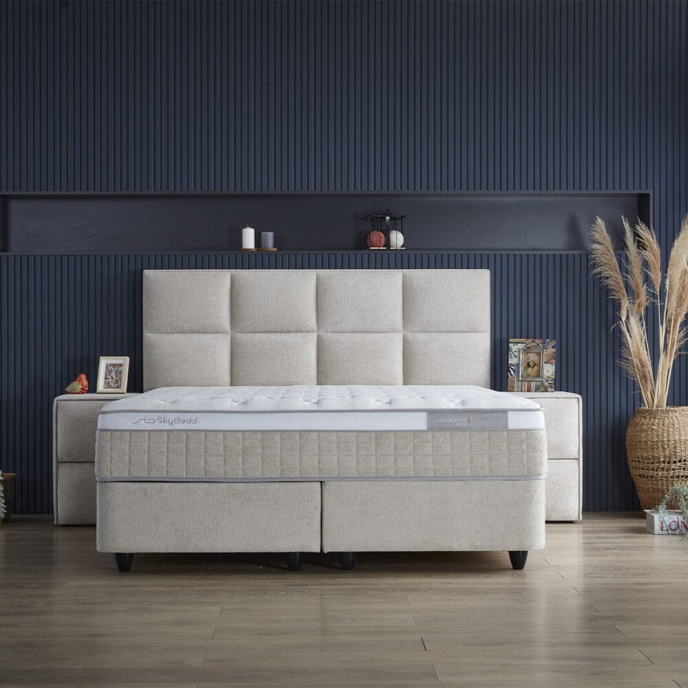 Skybedd Opbergboxspring Oceanbedd