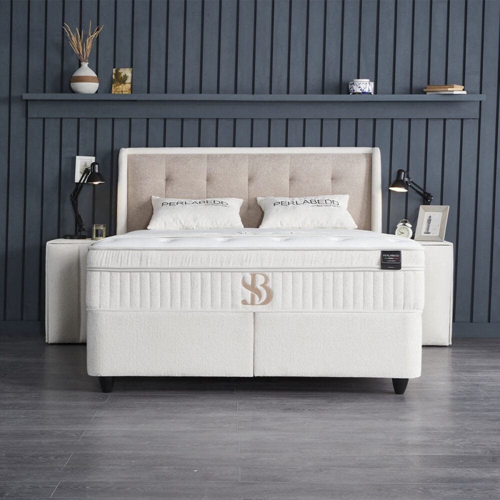 Skybedd Opbergboxspring Perlabedd
