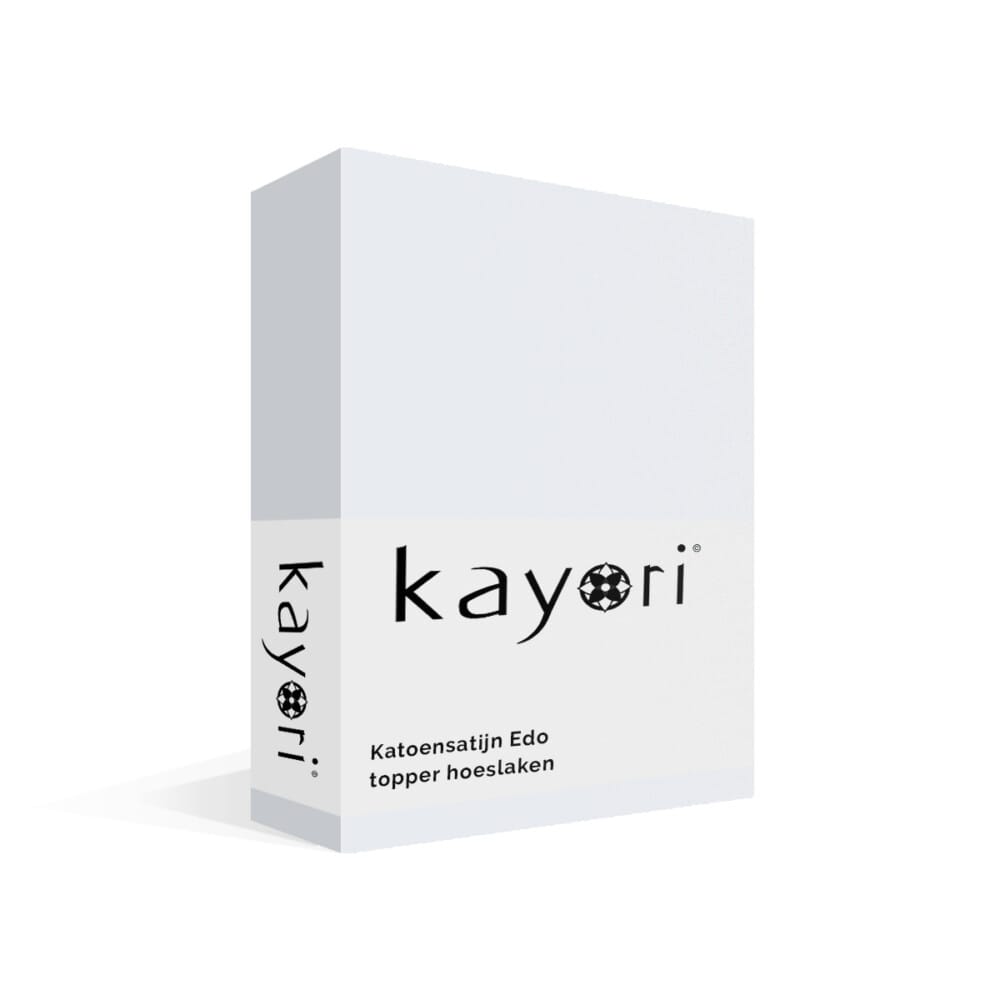 Kayori Edo Katoensatijn Topper Hoeslaken Wit