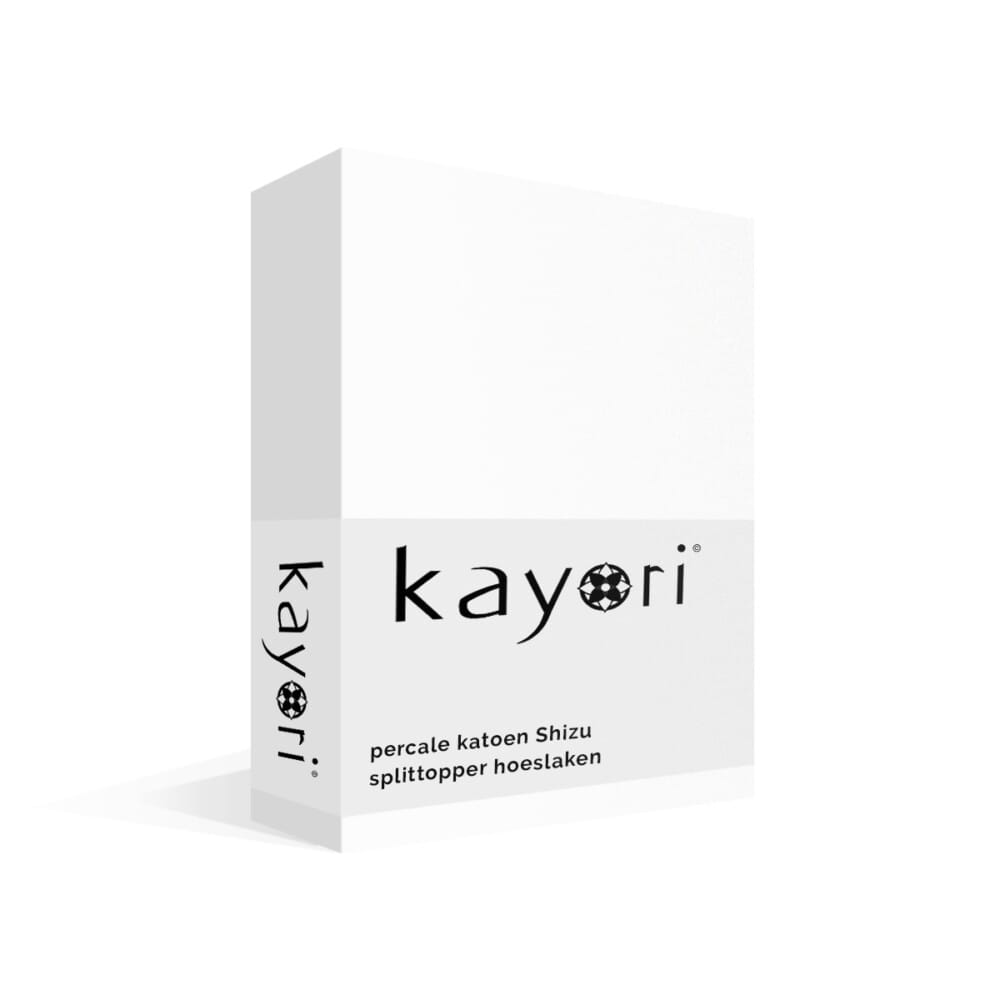 Kayori Shizu Perkal Splittopper Hoeslaken Wit