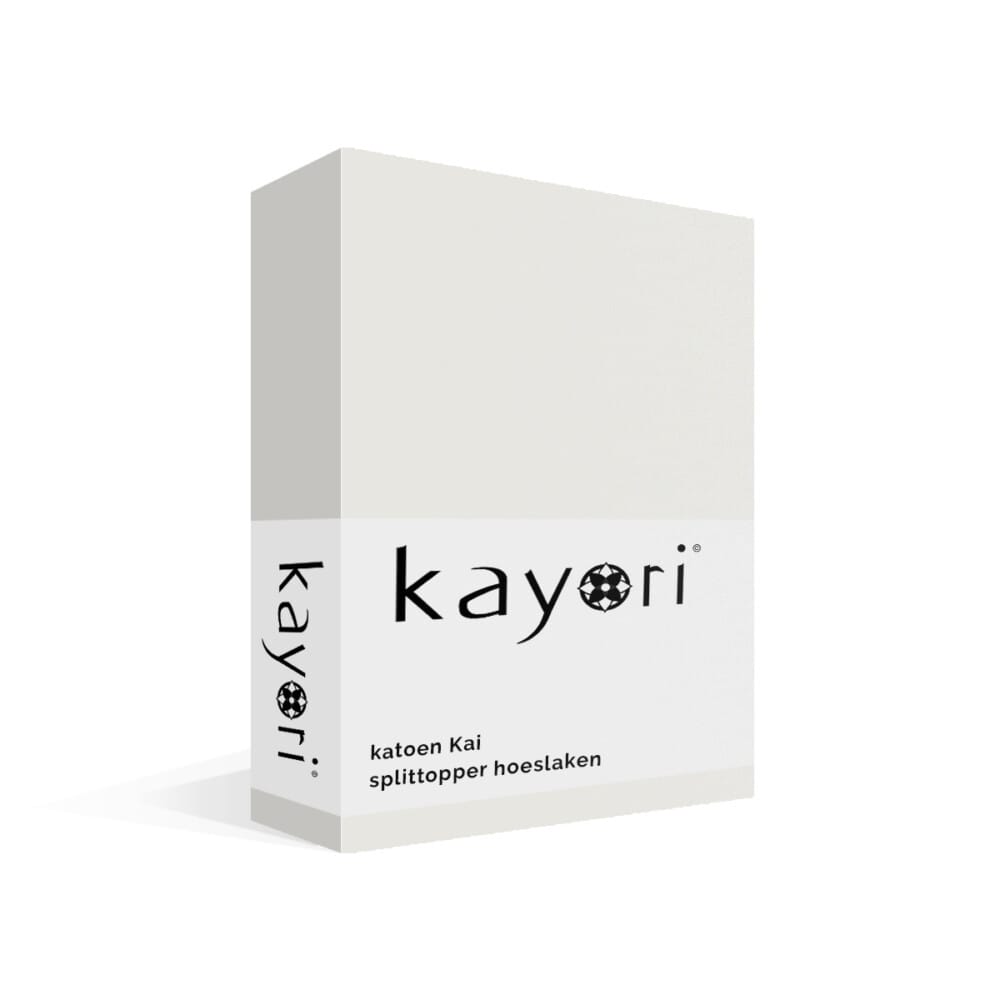 Kayori Kai Katoen Splittopper Hoeslaken Off-white