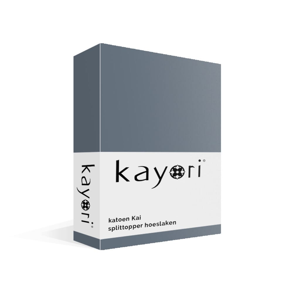 Kayori Kai Katoen Splittopper Hoeslaken Denim
