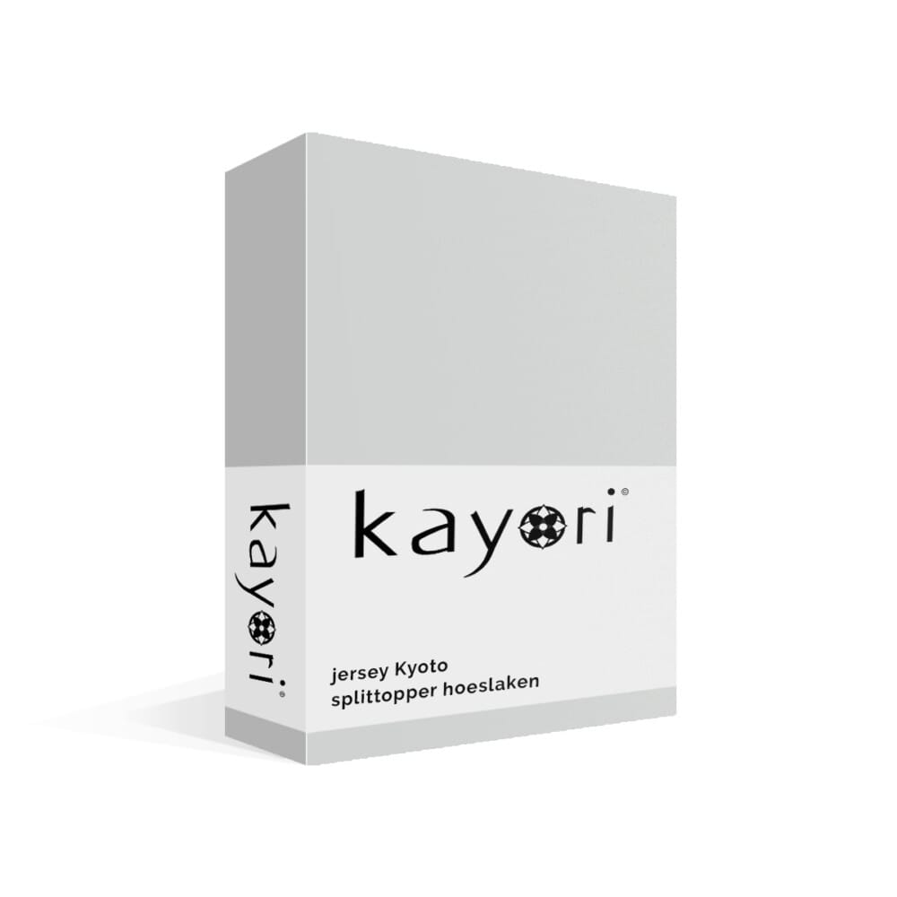 Kayori Kyoto Jersey Splittopper Hoeslaken Zilvergrijs